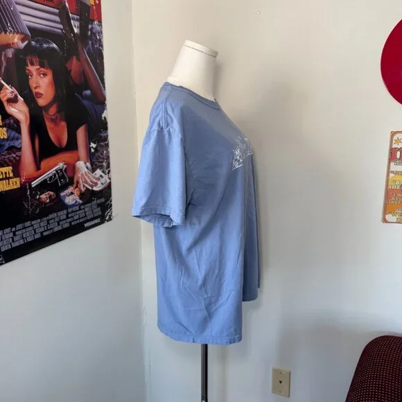 Disney Disneyland California Adventure Light Blue and White Graphic Tee Shirt - Picture 6 of 13